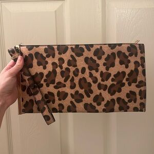 Leopard print clutch